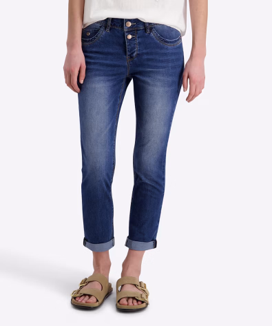 Timezone dámské jeans kalhoty T1 70080.3014-31 Slim NaliTZ 7/8