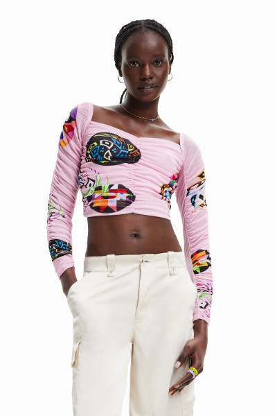 detail Desiguál dámské triko 23SWTKAZ