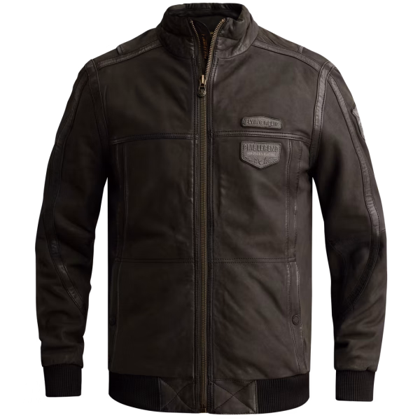 detail PME Legend pánská kožená bunda PLJ2608702-9067 SHORT JACKET AIR BRIDGE
