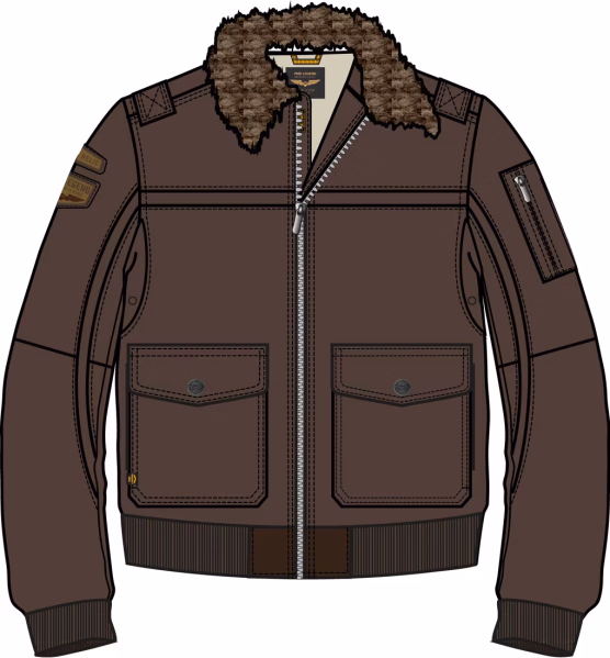 detail PME Legend pánská kožená bunda PLJ2608706-769 SHORT JACKET SNOWPROP