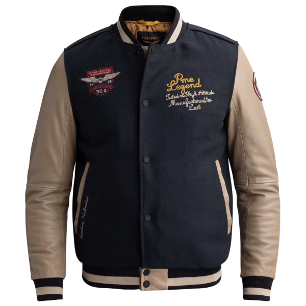 detail PME Legend pánská kožená bunda PLJ2609708-599 SHORT JACKET FLEETSTER