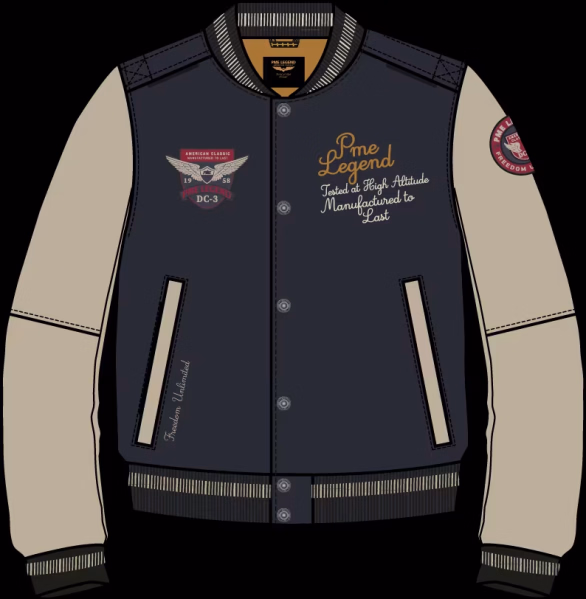 detail PME Legend pánská kožená bunda PLJ2609708-599 SHORT JACKET FLEETSTER