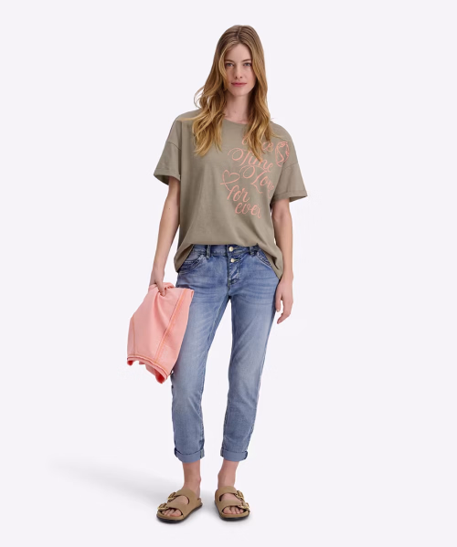 detail Timezone dámské jeans kalhoty T1 70080.3014-31 Slim NaliTZ 7/8