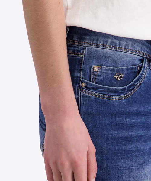 detail Timezone dámské jeans kalhoty T1 70080.3014-31 Slim NaliTZ 7/8