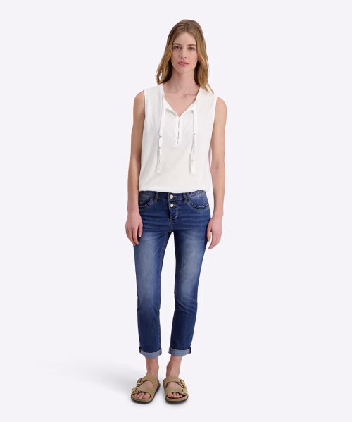 detail Timezone dámské jeans kalhoty T1 70080.3014-31 Slim NaliTZ 7/8