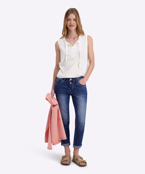 detail Timezone dámské jeans kalhoty T1 70080.3014-31 Slim NaliTZ 7/8